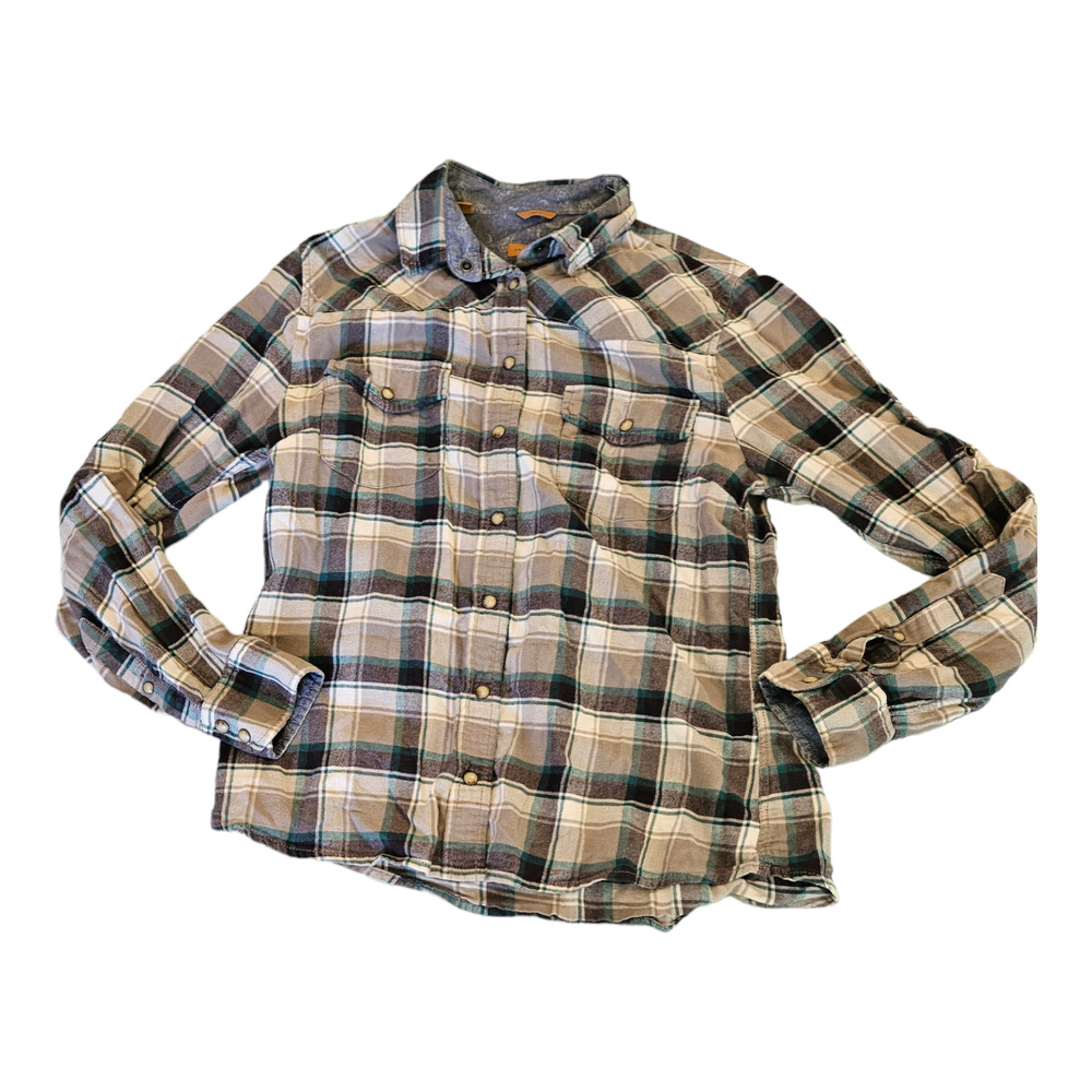Jach's Girlfriend Small Plaid Long Sleeve Snap Up Shirt